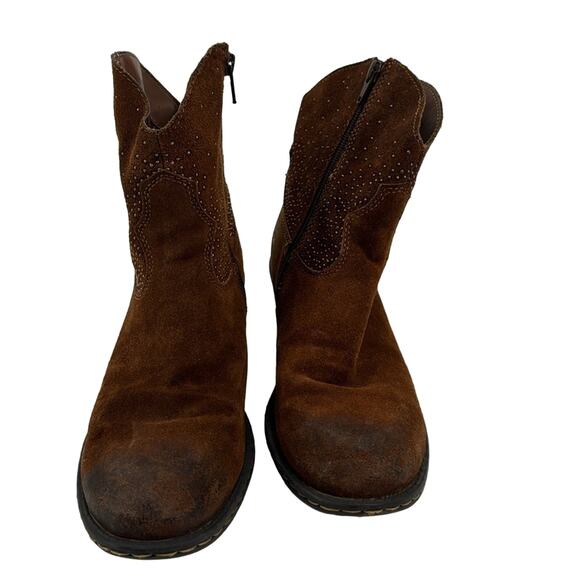 Born BOC western studded Ambrosia Brown Suede ankle boots - Picture 2 of 8